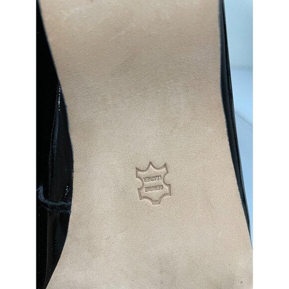 Array Women's Genuine Leather Black Patent Loafers Comfortable Slip-On Size 12M - Picture 6 of 13